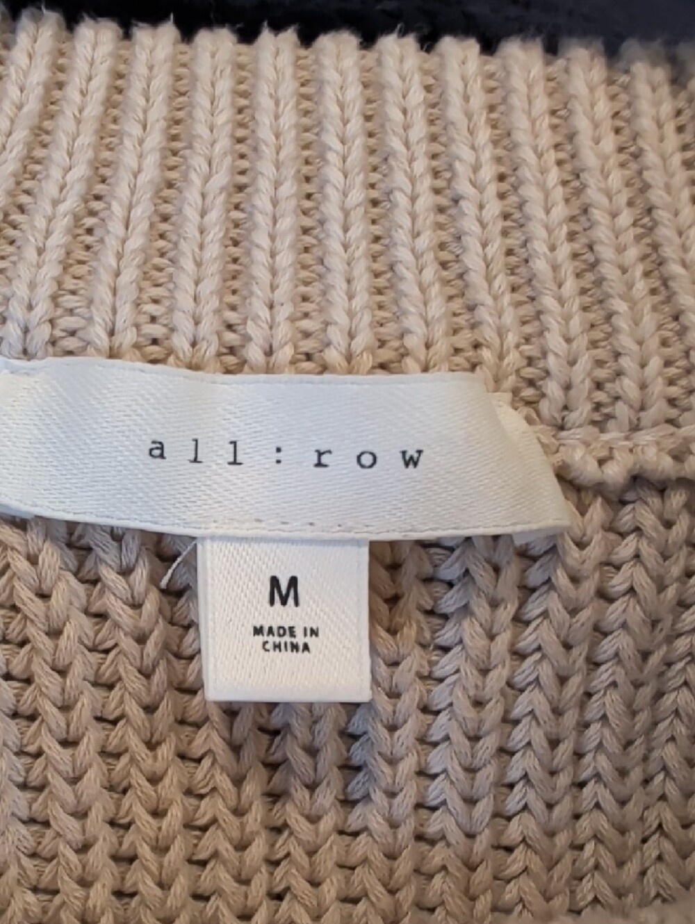 Beige Ribbed Crewneck Sweater - Women's - Picture 4 of 4